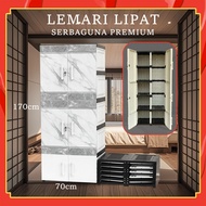 Folding Wardrobe Jumbo Wardrobe/ Multipurpose Portable Wardrobe/ Foldable Plastic Bookshelf/ Without