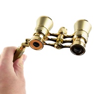 Ladies Binoculars Optical HD Watching Opera Foldable Handle Metal Gift Telescope