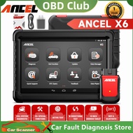 Ancel X6บลูทูธ OBD2สแกนเนอร์เต็มระบบ2025เครื่องมือวิเคราะห์รถยนต์10นิ้วหน้าจอสัมผัสบิ๊กแท็บเล็ต ECU 