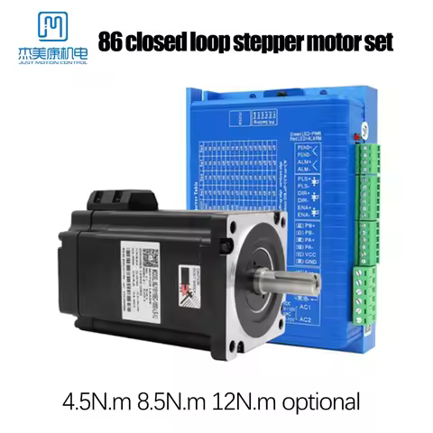 JMC 86J18118EC-1000 Nema 34 4.5 8.5Nm 12N Closed Loop Stepper Motor With Encoder 2HSS86H 6A Hybrid S