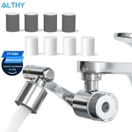 ALTHY Splash-proof Sink Faucet Extender Filter, 1080° Rotating Tap Aerator,Reduce Lead, Chlorine & O