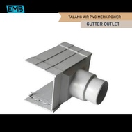 140 mm power brand gutter outlet / 140mm square PVC gutter exhaust pipe outlet
