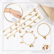 24K Gold Bracelet Gelang Tangan Perempuan Chain Emas Korea Bangle Emas Bangkok Cop 916  Jewellery  Dewasa/Adult