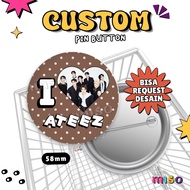 Custom 58mm Safety Pin Custom freebies design pin pin Custom single pin button/ Custom Freebies Desi