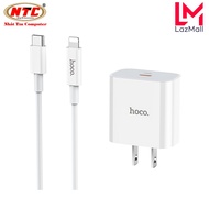 Bộ Cốc sạc nhanh và Cáp sạc Hoco C76 PLUS cổng typeC to lightning PD 20W (Trắng) - Nhat Tin Authoris