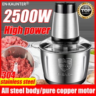 【24-hour shipping】Speedy Food Chopper 3L large capacity Meat Grinder Chopper Electric Stainless Steel Blender 4 Blades Meat Grinder ​with Turbo Cutter