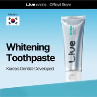 LiveOrals PureDia Whitening Toothpaste 80g | Korea's Dentist-Developed Formula | Long-Lasting Freshn