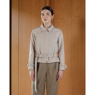 INVIO Bexley Buckle Belt Trench Jacket | Jacket Wanita - Amber Collection