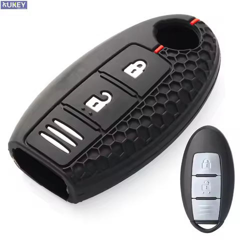 3 Button Key Case Cover Silicone For Nissan Qashqai Pulsar Note Tiida Wingroad NV200 Leaf Cube March
