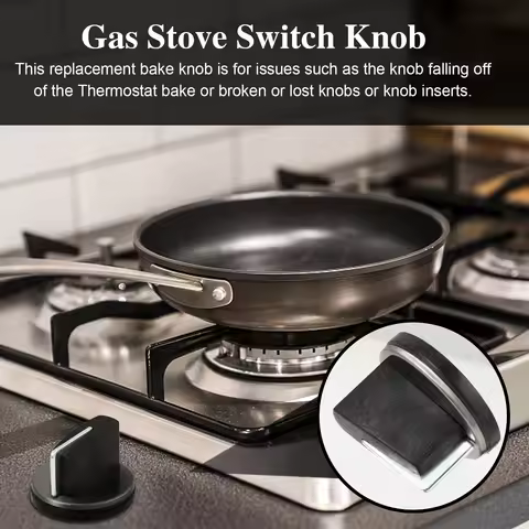 4Pcs Stove Knobs Replacement Gas Cooker Stove Knob Easy Install No Tools Needed for Home Kitchen Or 