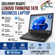 Lenovo ThinkPad T470 Business Laptop | Intel Core i5-7200U | 8GB DDR4 | 256GB SSD | 14" | Windows 11