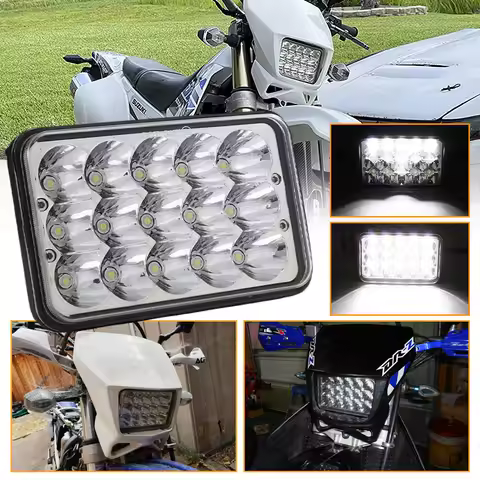 4"x6" LED Headlight H4656 H4651 LED Headlamp For Suzuki DRZ400S DRZ400SM DRZ250 DRZ400 DRZ400E DR200