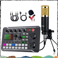 Portable Sound Card Kit PC Condenser Microphone Set Live Sound Card F998 BM800 Set