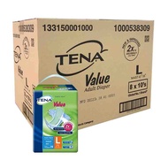 TENA Value Adult Diapers 8 Packs (8 x 10's) [Carton Deal Promotion]