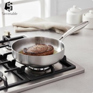 Serenable Stainless Steel Frying Pan-Grade-Grade 316L Stainless Steel Pan Induction Compatible Skill