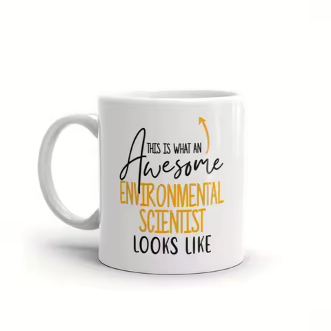 Environmental Scientist Coffee Mug 11oz – "Save the Planet" Earth Design, Graduation Gift for Her or