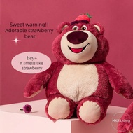 MINISO Strawberry Bear Sitting Plush Doll - Cartoon Doll, Birthday Gift, Cute Toy Hugging Pillow