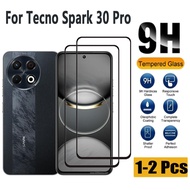 1-2 Pcs Tecno Spark 30 Pro Full Cover Tempered Glass Screen Protector For Tecno Spark Go 1 1S 2024 2