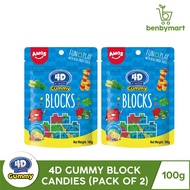 4D Gummy Blocks 100g x2