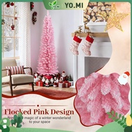 4/5/6/7FT Pink Artificial Christmas Tree, Slim Pencil Xmas Tree