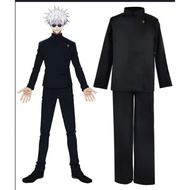 Anime Jujutsu Kaisen Gojo Satoru Cosplay Costume Glasses High School Uniform Teenagers