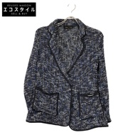 Escada 藍色 5010317 斜紋軟呢針織外套，38 碼