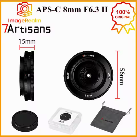 7artisans 18mm F6.3 Mark II APS-C UFO Manual Ultra-thin Prime Lens for Canon EF-M Sony E ZVE10 Fujif