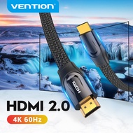 Vention HDMI 2.0 Cable 4K 60Hz Nylon Braided Flat HDMI Cable  For Laptop PS4 PS3 PC Connect To Monitor TV Projector HDMI 2.0 Cable