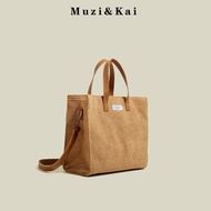 Muzi &amp; Kai Genuine Autumn Large Capacity Tote Bag Female 2023 New Work Clothing Student Class Crossbody Big Bag