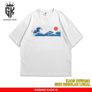 GUDANG KAOS YB LABS 1 DAY - GREAT WAVE TSHIRT - KAOS VIRAL - KAOS REZA ARAP - BAJU DISTRO COMBED 24S