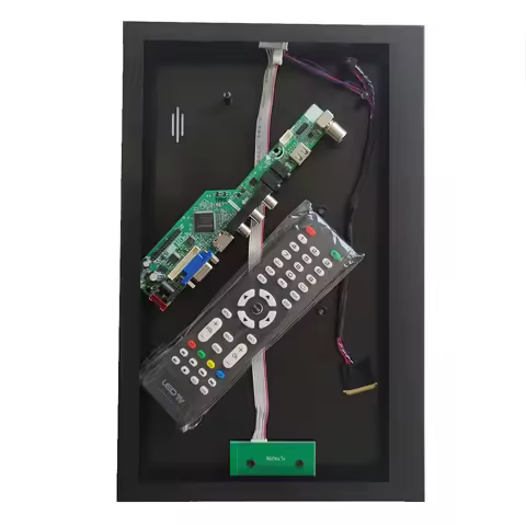 Aluminum alloy metal case panel back cover box + TV Controller board AV VGA Kit for 40pin B140XW01 U