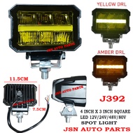 4 inch 6 LED 12V 24V 48V 60V 80V Yellow Spot Light Fog Lamp with Daylight DRL Forklift 4x4 Trailer T