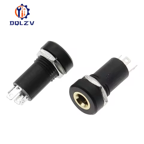 1/3/5PCS 3.5MM 4Pin Audio Jack Socket Stereo 4 Pole Solder Panel Mount With Nut Connector Headphone 