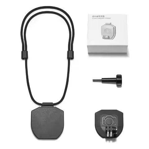 Magnetic Neck Strap Hold Mount Bracket Adapter With Lanyard For DJI Action 3/4/5Pro/6 Gopro/Pocket 3