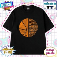 Quality Vibes Basketball T-Shirt - Quality Basketball T-Shirt - Oversize Loose T-Shirt 100% Cotton