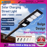 MODI Outdoor Solar Street Light LED Solar Lampu Jalan 30W 100W 200W Motion Sensor Auto Turn on/off I