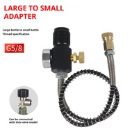 (40MPA) Pneumatic Quick Connect Coupler G5/8 to Small Thread Adapter With Luminous Gauge