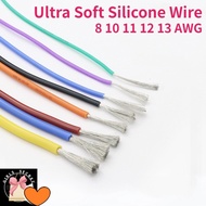 HRXitesKinds 1Meter Heat-resistant Cable 8 10 11 12 13 AWG Ultra Soft Silicone Wire High Temperature