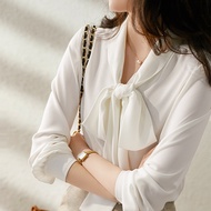 IELGY Intellective Áo Sơ Mi Đơn Giản Female Streamer Element Tính Cách Thanh Lịch Áo Màu Trơn