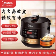 HY/D💎Midea Electric Pressure Cooker Household Multifunctional6L Electric Pressure Cooker 6LDouble-Liner Smart Rice Cooke