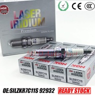 SILZKR7C11S หัวเทียนเลเซอร์อิริเดียมของแท้ (4ชิ้น) สำหรับ Honda Civic F.B & HRV (2015-ปัจจุบัน) อะไห