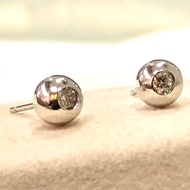 Made In Japan 18K White Gold Natural Diamond Earrings (Large In Photos) 24 Hours Shipment Let You Re