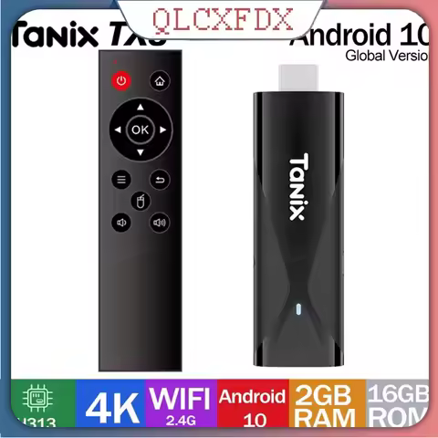 Original TANIX TX8 Smart TV Box Android 10 TV Stick Allwinner H313 2GB 16GB 2.4G WIFI 4K MINI TV Don