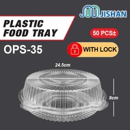 [50/100pcs] 1H/2H/3H/H3/GK1 OPS Tray / Plastic Food Bakery Kuih Container NO LOCK / Clear Food Box /