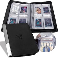 Graded Card Binder, Holds 40 PSA Slabs, 4 Pocket Slab Binder for PSA CGC CSG Slabs, Premium Ringless