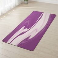 Marbled Exercise Mat Mat Rectangular Exercise Mat Mat with Strap Fitness Gear Textured Surface Exerc