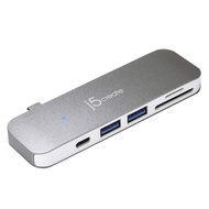 j5create USB-C 6-in-1 UltraDrive Mini Dock USB C USB 3.1 Power Delivery | SD/microSD Slots | Compati
