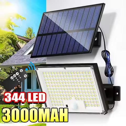 NEW 344LED Solar Light Outdoor Super Bright Motion Sensor Security Light Solar Flood Lamps For Wall 