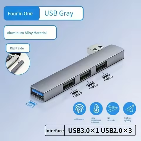 4 In 1 USB C HUB 3.0 With PD 60W Type C 3.1 Multi Ports USB Splitte OTG Adapter USB HUB For Xiaomi L