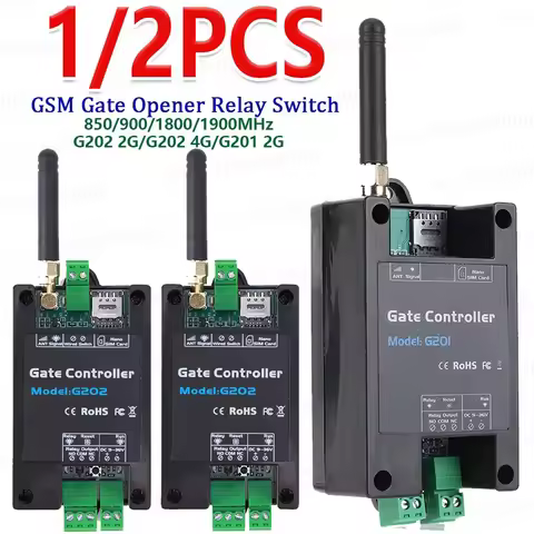 2/1pcs GSM 201/202 Gate Opener Relay Switch 2G/4G 200 Users Phone Remote Door Opener Switch By Free 